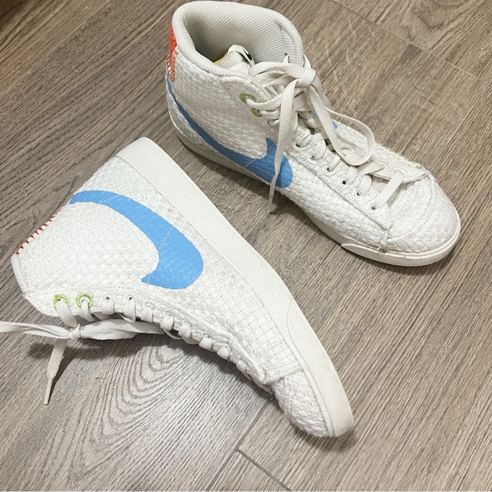NIKE Blazer Mid '77 Next Nature Sneakers Hemp Womens 10 - Picture 3 of 9